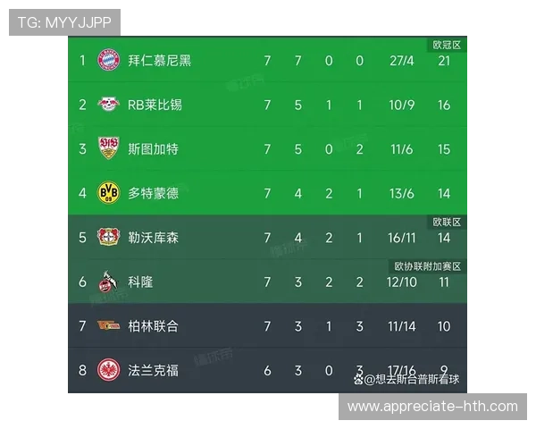 德甲最新积分榜全面解析各队排名变化及赛季走势分析